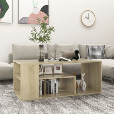B&Q -  Coffee Table Sonoma Oak 100X50X40 Cm Engineered Wood