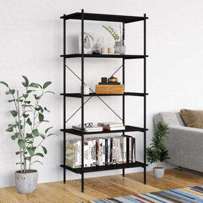 B&Q -  5-Tier Shelving Unit Black 80X40X163 Cm