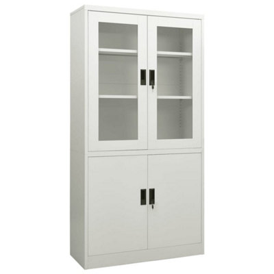 Vidaxl Office Cabinet Light Grey 90X40X180 Cm Steel from B&Q