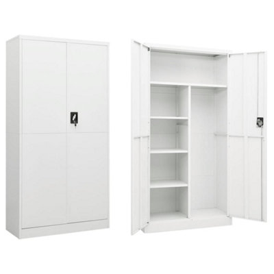 Vidaxl Locker Cabinet 90X40x180 Cm Steel White