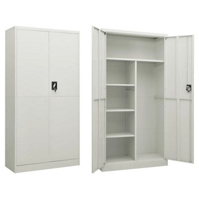 B&Q -  Locker Cabinet Light Grey 90X40X180 Cm Steel