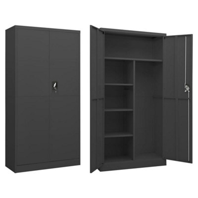 Vidaxl Locker Cabinet 90X40x180 Cm Steel Anthracite