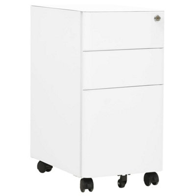Vidaxl Mobile File Cabinet White 30X45X59 Cm Steel from B&Q