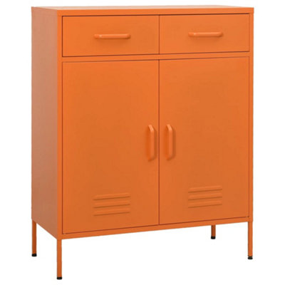 Vidaxl Storage Cabinet Orange 80X35X101.5 Cm Steel from B&Q