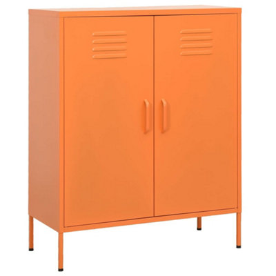 Vidaxl Storage Cabinet 80X35x101.5 Cm Steel Orange