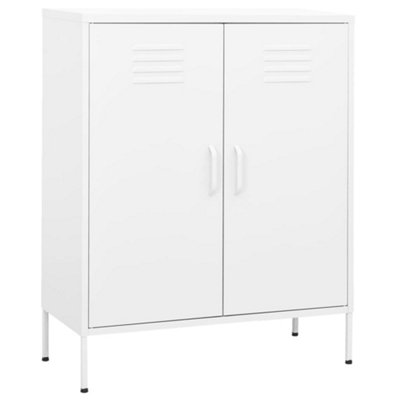 Vidaxl Storage Cabinet White 80X35X101.5 Cm Steel from B&Q