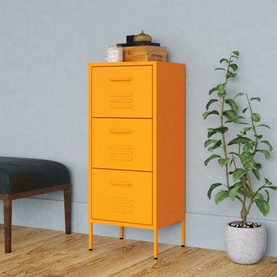 Vidaxl Storage Cabinet Mustard Yellow 42.5X35X101.5 Cm Steel from B&Q