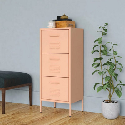 Vidaxl Storage Cabinet Pink 42.5X35X101.5 Cm Steel from B&Q