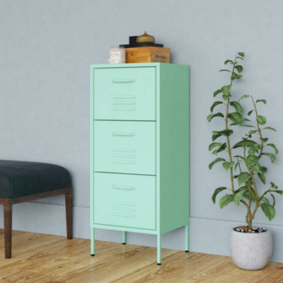 Vidaxl Storage Cabinet Mint 42.5X35x101.5 Cm Steel
