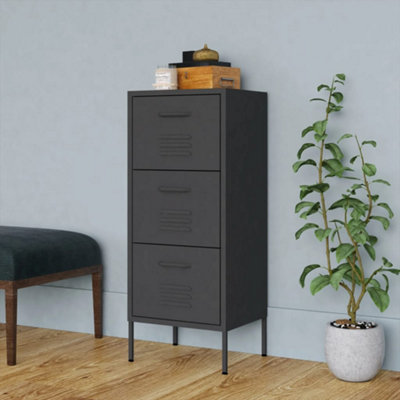 Vidaxl Storage Cabinet Anthracite 42.5X35X101.5 Cm Steel from B&Q