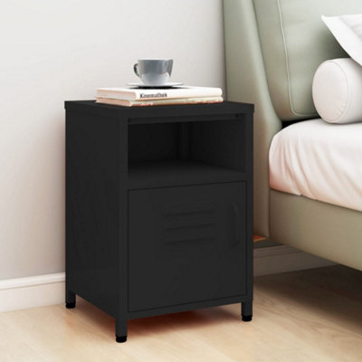 Vidaxl Nightstand Black 35X35X51 Cm Steel from B&Q