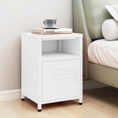 Vidaxl Nightstand White 35X35X51 Cm Steel from B&Q