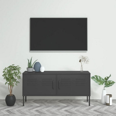 Vidaxl Tv Cabinet Anthracite 105X35X50 Cm Steel from B&Q