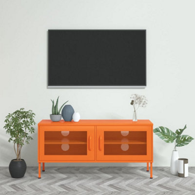 Vidaxl Orange Tv Cabinet 105X35x50 Cm Steel