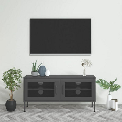 Vidaxl Tv Cabinet 105X35x50 Cm Steel Anthracite