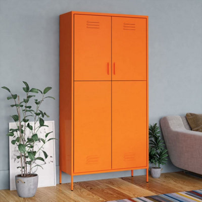 Vidaxl Wardrobe Orange 90X50X180 Cm Steel Wardrobes from B&Q