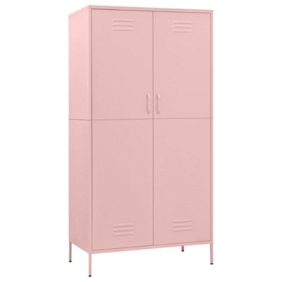Vidaxl Wardrobe Pink 90X50X180 Cm Steel from B&Q