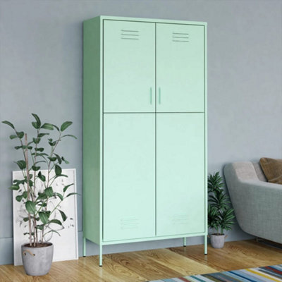 Vidaxl Wardrobe Mint 90X50X180 Cm Steel Wardrobes from B&Q