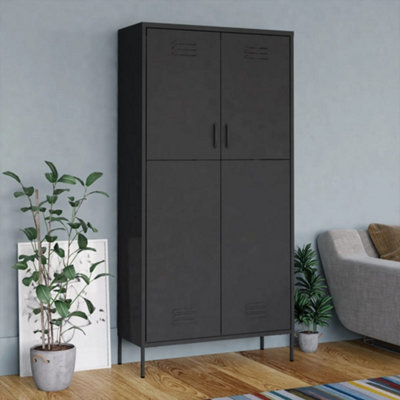 Vidaxl Wardrobe Anthracite 90X50X180 Cm Steel from B&Q