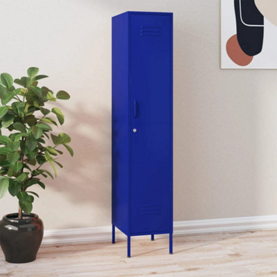 B&Q -  Locker Cabinet Navy Blue 35X46X180 Cm Steel