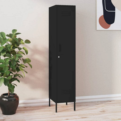 Vidaxl Locker Cabinet 35X46x180 Cm Steel Black