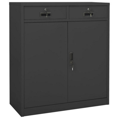 Vidaxl Office Cabinet Anthracite 90X40X102 Cm Steel from B&Q