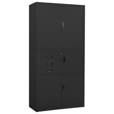 Vidaxl Office Cabinet Anthracite 90X40X180 Cm Steel from B&Q