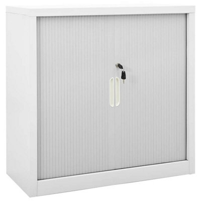 Vidaxl Sliding Door Cabinet Grey 90X40X90 Cm Steel from B&Q