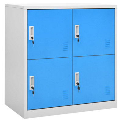 B&Q -  Locker Cabinet Light Grey And Blue 90X45X92.5 Cm Steel