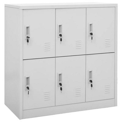 Vidaxl Locker Cabinet 90X45x92.5 Cm Steel Light/Grey