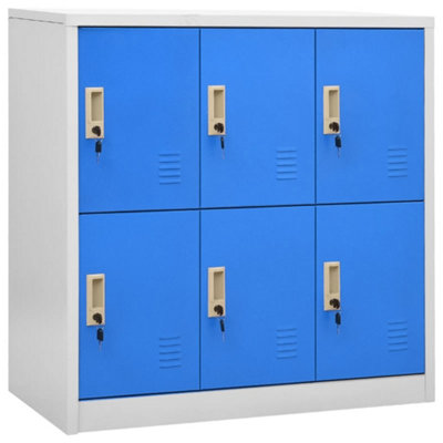 Vidaxl Locker Cabinet And 90X45x92.5 Cm Steel Light/Grey/Blue