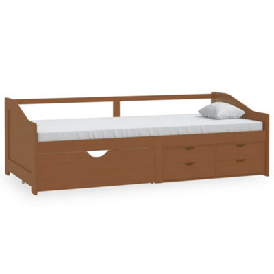 Vidaxl 3-Seater Day Bed Without Mattress Honey Brown Solid Pinewood 90X200Cm from B&Q