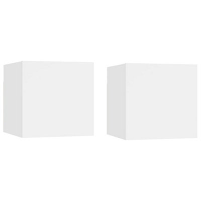 Vidaxl Bedside Cabinets 2 Pcs 30.5X30x30 Cm Engineered Wood White