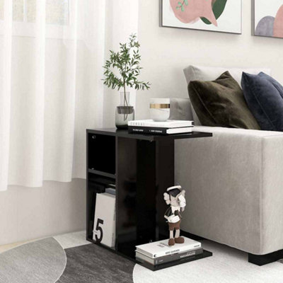 Vidaxl Side Table 50X30x50 Cm Engineered Wood Black