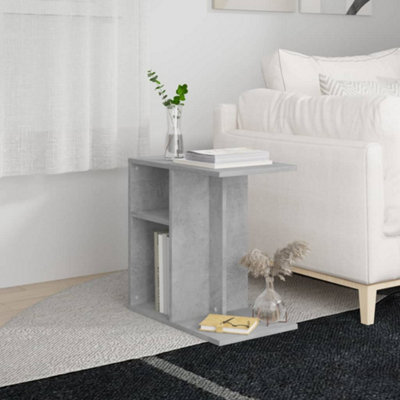 Vidaxl Side Table Concrete 50X30x50 Cm Engineered Wood Grey