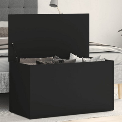 B&Q -  Storage Chest Black 84X42X46 Cm Engineered Wood