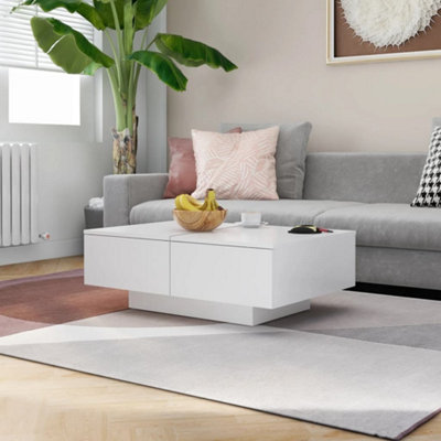 Vidaxl White Coffee Table 90X60x31 Cm Engineered Wood Coffee Tables