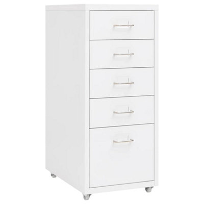 Vidaxl Mobile File Cabinet White 28X41X69 Cm Metal from B&Q