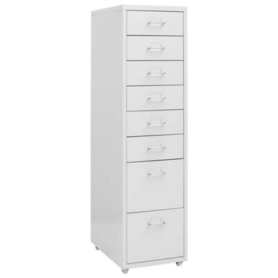 B&Q -  Mobile File Cabinet Grey 28X41X109 Cm Metal