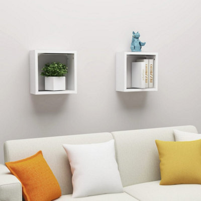Vidaxl Wall Cube Shelves 2 Pcs White 30X15X30 Cm from B&Q