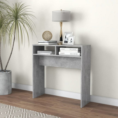 Vidaxl Console Table Concrete Grey 78X30X80 Cm Engineered Wood Console Tables from B&Q