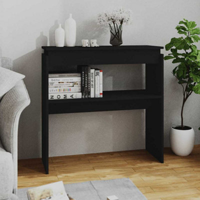 Vidaxl Black Console Table 80X30x80 Cm Engineered Wood Console Tables