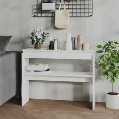 Vidaxl Console Table White 102X30X80 Cm Engineered Wood from B&Q