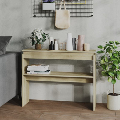 Vidaxl Console Table Sonoma Oak 102X30x80 Cm Engineered Wood