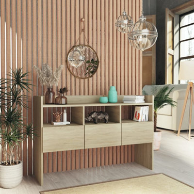 B&Q -  Sideboard Sonoma Oak 105X30X70 Cm Engineered Wood