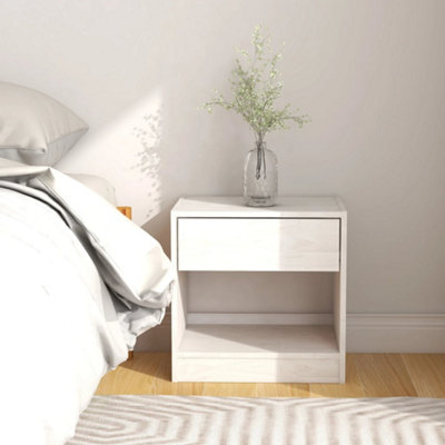 Vidaxl Bedside Cabinet White 40X31X40 Cm Solid Pinewood from B&Q