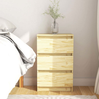 Vidaxl (Light Wood, 1) 1/2X Solid Pine Wood Bedside Cabinet Bedroom Bed Cabinet Multi Colours - Image 2