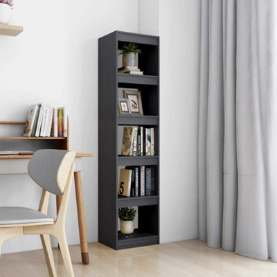 Vidaxl Book Cabinet/room Divider Grey 40X30X167.5 Cm Solid Pinewood Book Cabinets