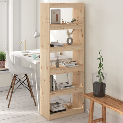 Vidaxl Book Cabinet/room Divider 60X30X167.5 Cm Solid Wood Pine Book Cabinets from B&Q