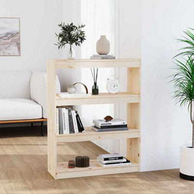 Vidaxl Book Cabinet/Room Divider 80X30x103.5 Cm Solid Wood Pine